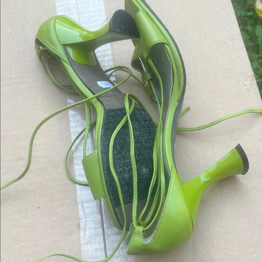 Bellini Lime Green Strappy Heels - Picture 3 of 4